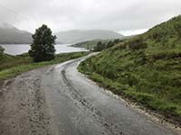 Glen Finglas loop. The glen opens up as you leave the tree lined section of the road