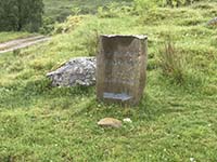 Glen Finglas loop. Marker,  this is where the path returns to.  This route takes the left path.
