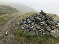 Glen Finglas loop. A small cairn marks the top of the hill