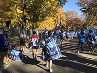 NYC Marathon. And then they wrap you in foil lke a turkey.  This is not the famous poncho and everyone gets the foil wrap.