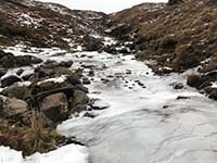 Glens Kendrum and Ogle. A well frozen ford