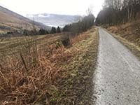 Glens Kendrum and Ogle. First sight of the loch in the distance