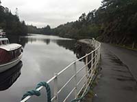 Loch Katrine marathon. Start of the path looking out at the loch