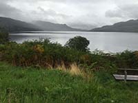 Loch Katrine marathon. Looking out over the loch