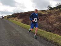 Loch Katrine marathon. A downhill stretch, jus to prove that there are some.  During the race it seems like it is all uphill.