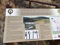 Helensburgh - Glen Fruin. Information board about the battle