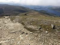 Ben Lomond. From the top towards the loch