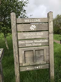 Glen Sherup loop. Wooden sign