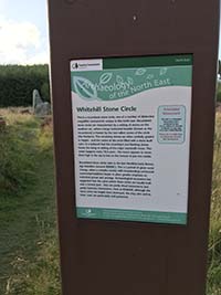 Pitfitchie loop. Information sign at stone circle