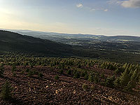 Scolty hill and more. Top of the tower looking down the Dee