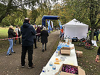 Loch Rannoch Marathon. Runner coming up to the finish line