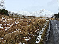 Lochs Voil and Doine. The country road