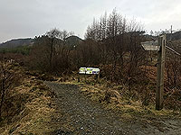 Kinlochard 5 lochs. Entrance to the path
