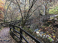 Craig Hill loop. Bridge over the falls